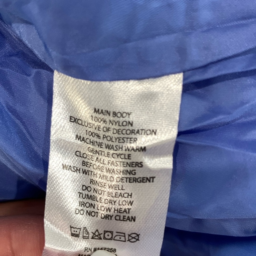 Simply Southern Periwinkle Blue Packable Puffer Vest NWT XL  Lightweight Travel - Picture 10 of 13
